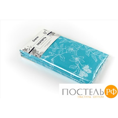 СКГА004-SNT0028 Скатерть прямоугольная "Цветочный аромат" 145*220 см, Поликоттон (50% хлопок, 50% полиэстер), упаковка: ПВХ
