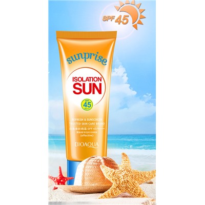Sale! Солнцезащитный,водостойкий крем от солнца BioAqua Sun Screen 45+SPF PA+++ , 30 гр.