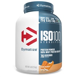 Dymatize Nutrition, ISO 100 Hydrolyzed, 100 % изолят сывороточного белка, со вкусом апельсинового коктейля, 2,3 кг (5 фунта)