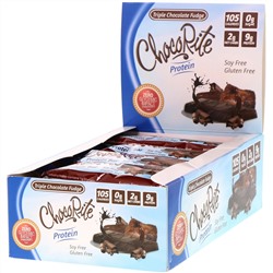 HealthSmart Foods, ChocoRite Protein Bar, Triple Chocolate Fudge, 16 Bars, 1.2 oz (34 g) Each