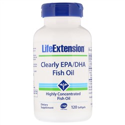Life Extension, Чистые ЭПК и ДГК из рыбьего жира, 120 мягких таблеток