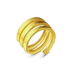 Кольцо на фалангу из золочёного серебра К-0106лз