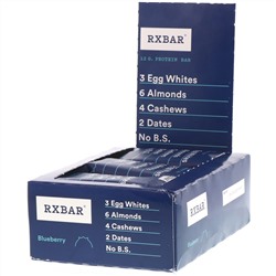 RXBAR, Protein Bar, Blueberry, 12 Bars, 1.83 oz (52 g) Each
