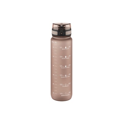 Бутылка для воды 1000 мл 7,8*7,8*28,5 см "Style Matte" мотивационная капучино