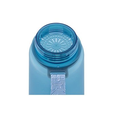 Бутылка для воды 1000 мл 7,8*7,8*28,5 см "Style Matte" с углублениями д/пальцев голубая пастель