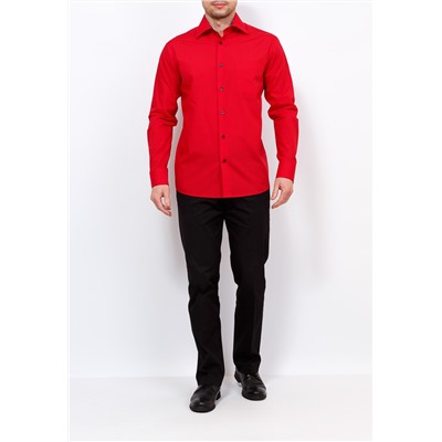 Сорочка мужская длинный рукав (в упаковке 12шт) CASINO c630/1/red/Z/1