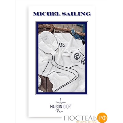 Халат "MICHEL SAILING" + тапочки (M) БЕЖ (Maison Dor)