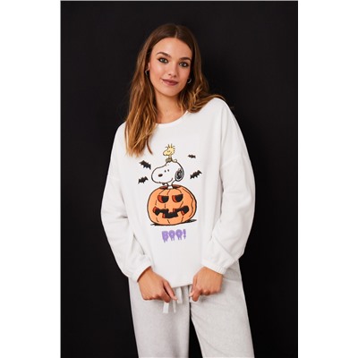 Pijama polar Snoopy calabaza
