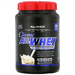 ALLMAX Nutrition, AllWhey Classic, 100% сывороточный протеин, французская ваниль, 2 фунта (907 г)