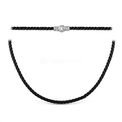 Шнурок текстильный религиозный с элементом из родированного серебра (неразъёмная модель) 72-000р