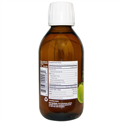 Ascenta, NutraSea + D™, омега-3 + витамин D, с ярким вкусом яблока, 200 мл (6,8 жидкой унции)