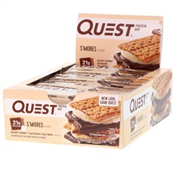 Quest Nutrition, Протеиновый батончик «Печенье с зефиром», 12 батончиков, 60 г (2,12 унции) каждый