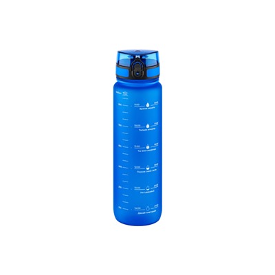 Бутылка для воды 1000 мл 7,8*7,8*28,5 см "Style Matte" мотивационная небесная
