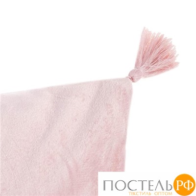 Чехол на подушку с кисточками Этель цвет розовый, 45х45 см, 100% п/э, велюр 6906467