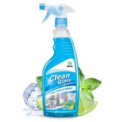 Grass Средство для мытья стёкол,окон,пластика и зеркал  Clean Glass голубая лагуна 600 мл мытье окон