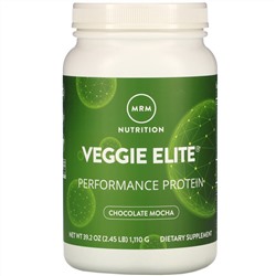 MRM, Veggie Elite, протеин для повышения продуктивности, мокко с шоколадом, 1110 г (2,45 унции)