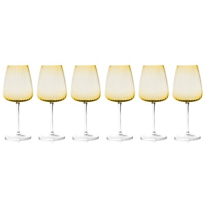 Набор бокалов для вина Opium, янтарный, 0,55 л, 6 шт, 62308