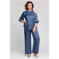 Блуза, брюки  Мишель стиль артикул 1165 лазурно-голубой