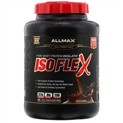ALLMAX Nutrition, Isoflex, чистый изолят сывороточного белка (фильтрация заряженными ионными частицами), со вкусом шоколада, 2,27 кг (5 фунтов)