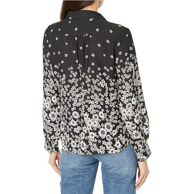 Tommy Hilfiger Long Sleeve Collar Floral Top