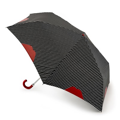 L718-3553 Pinstripelip (Полоски и губы) Зонт женский механика Lulu Guinness Fulton