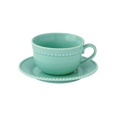 Чашка с блюдцем Tiffany, морская волна, 0,11 л, 62490