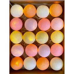 Гирлянда из 10 нитяных шариков "Мармелад"