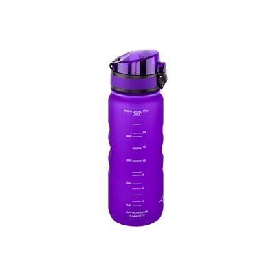 Бутылка для воды 500 мл 6,5*6,5*23 см "Style Matte" с углублениями д/пальцев, лаванда