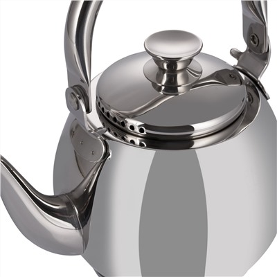 8633  Чайник для кипячения воды ARABICA 1,2л  с ситом для чая, с индукционным капсульным дном. Материал: нерж.сталь 18/10. Толщина 0,8мм