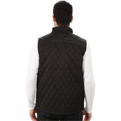 U.S. POLO ASSN. Quilted Vest with PU Yoke