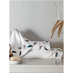 Tivolyo home Gala beyaz | Набор полотенец из 4-х предметов (30x50 см, 50х100 см, 75х150 см) + ароматизатор