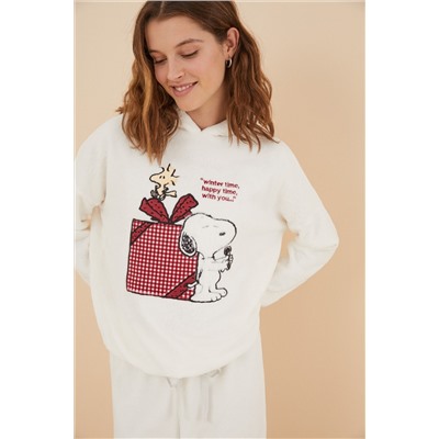 Pijama polar Snoopy blanco