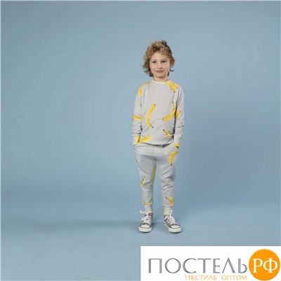 Костюм Бананово-серый Свитер и штаны Дети 9 лет(140 см)