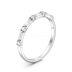 Кольцо из серебра с фианитами родированное к-2323рс200