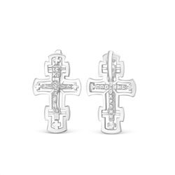 Крест из серебра родированный - 1,5 см К3-551р