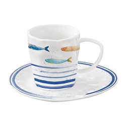 Чашка с блюдцем Морской берег, 0,25 л, 57363