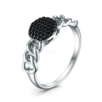 Кольцо из серебра с натуральной шпинелью родированное К150107рч416н