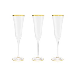 Набор бокалов для шампанского Сабина золото, 0,175 л, 6 шт, 61017