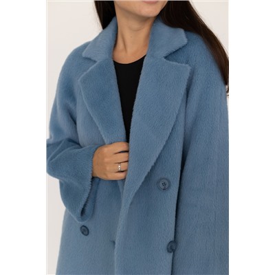 Пальто женское демисезонное 24780 (голубой/тедди)