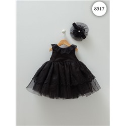 8517 Платье детское + повязка Caramell ЧЕРНЫЙ