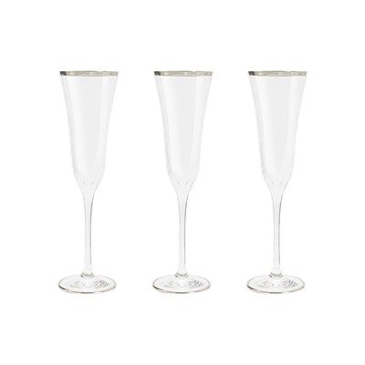 Набор бокалов для шампанского Сабина платина, 0,175 л, 6 шт, 61025