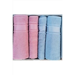 Özdilek Best Hamam Seti, Banyo Havlu Takımı-colourist Mavi Pembe MSTK10380