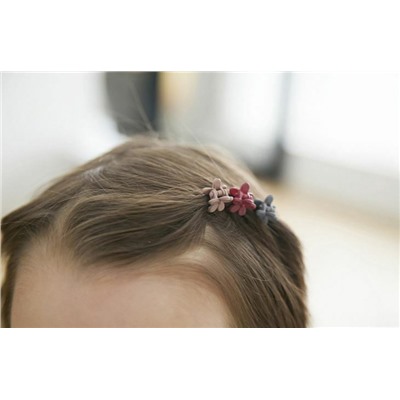 Комплект детских мини заколок - крабиков для волос 10 шт, в индивидуальной упаковке Цвет Микс - Цветок !