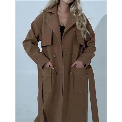 Пальто женское демисезонное 25417 (кэмел)