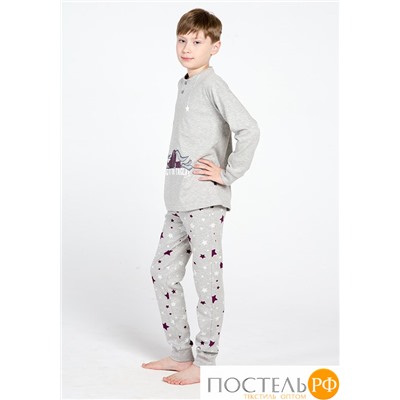 Пижама для мальчика со звездами Happy people HP_3980 Серый 9-10 лет