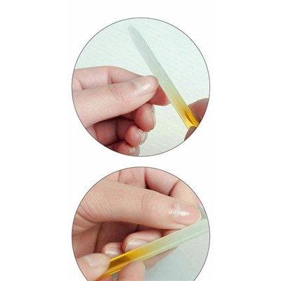Стеклянная пилочка для ногтей в футляре, 1 шт. 13,7 см. Цвета в ассортименте.