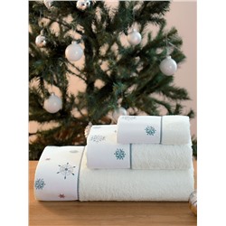 Tivolyo home Christmas | Набор полотенец из 4-х предметов (30x50 см, 50х100 см, 75х150 см) + ароматизатор