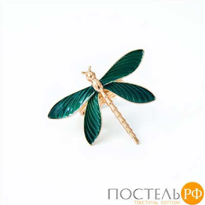 Кольца для салфеток Arya 4 Пр. Dragonfly Золотистый, Зеленый Золотистый, Зеленый