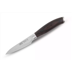 9900  Нож для чистки овощей ACCORD 9см. Материал лезвия: сталь X30CrMoV13. Материал ручки: сталь, древеснослоистый пластик. Толщина: 2,0мм