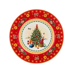 Тарелка закусочная LEFARD «С Новым годом!» Ёлка 20.5 см Красная 85-1604